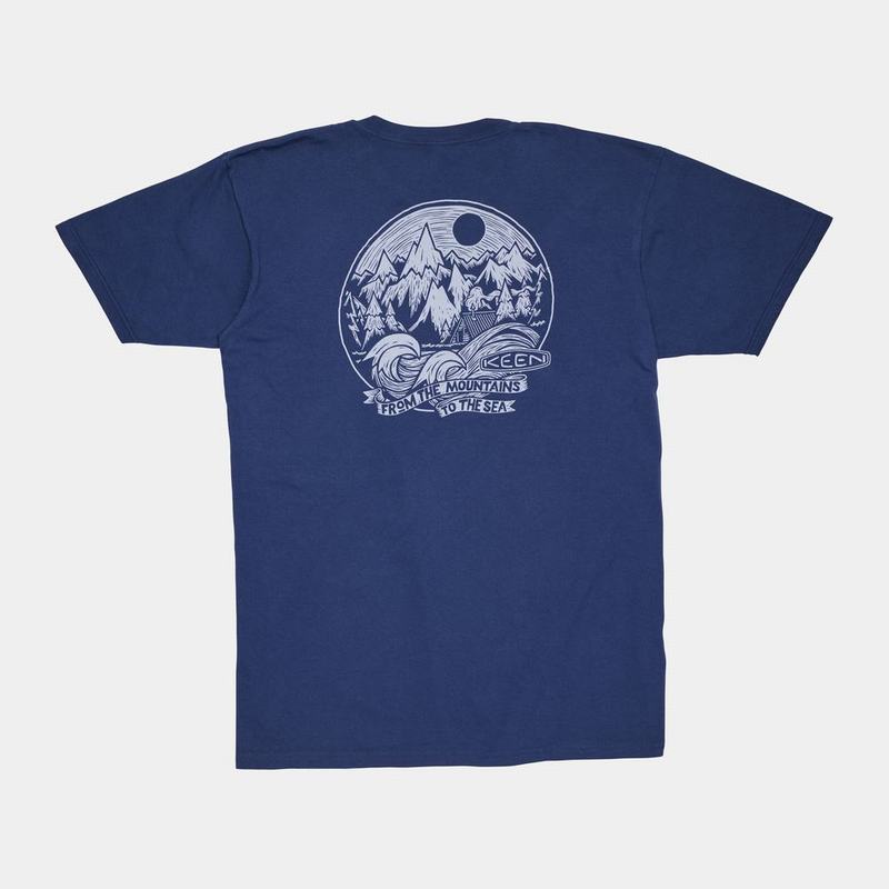 Playeras Keen Mountains To Sea' Para Hombre Azul Marino - Ropa Keen Mexico (146850-YCL)